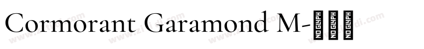 Cormorant Garamond M字体转换